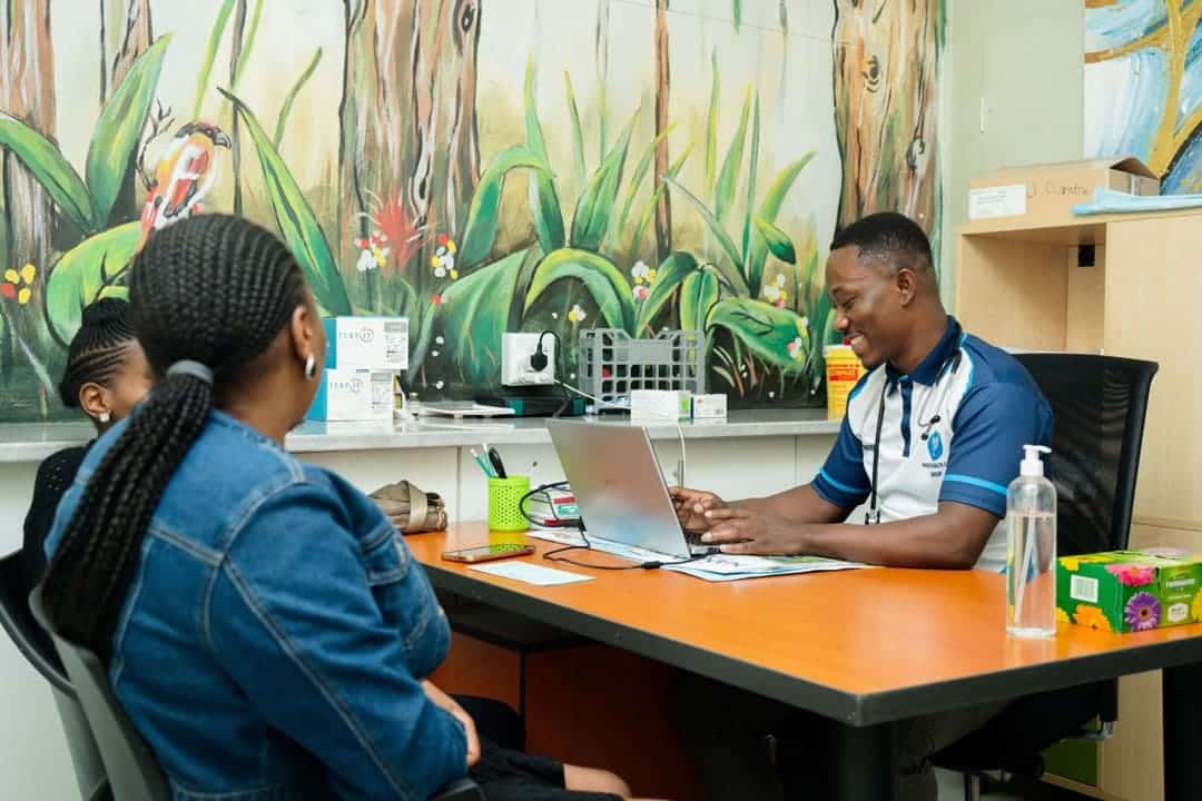 Healthcare professional in a clinical setting